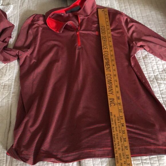 Under Armour Mens Stripe Tech Loose Fit Lightweight 1/4 Zip Pullover Sz L - Picture 6 of 7